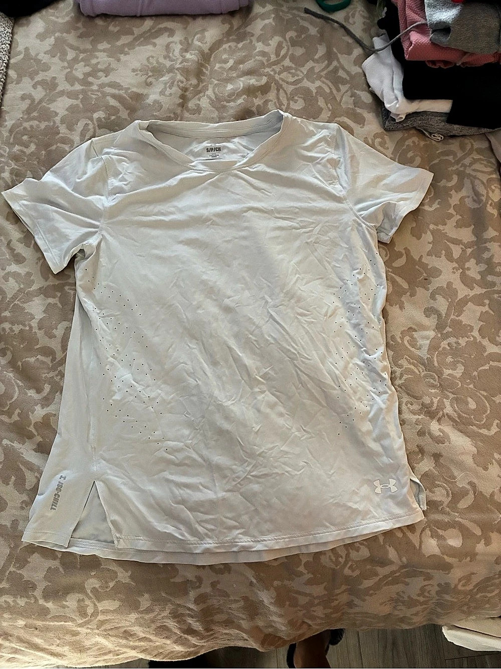 Under Armour Women's UA Iso-Chill 200 Laser Short Sleeve White Short Sleeve Tee